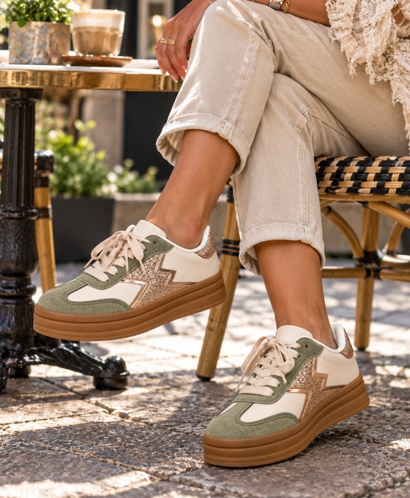 Trendy Groene Sneaker Maat 37, Nieuw, Ophalen of Verzenden, Sneakers of Gympen, Groen
