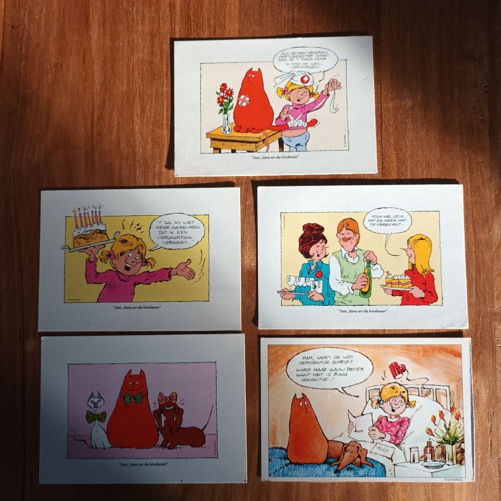 5 kaarten van Jan, Jans en de kinderen, Verzamelen, Ansichtkaarten | Themakaarten, Ophalen of Verzenden, Kinderen