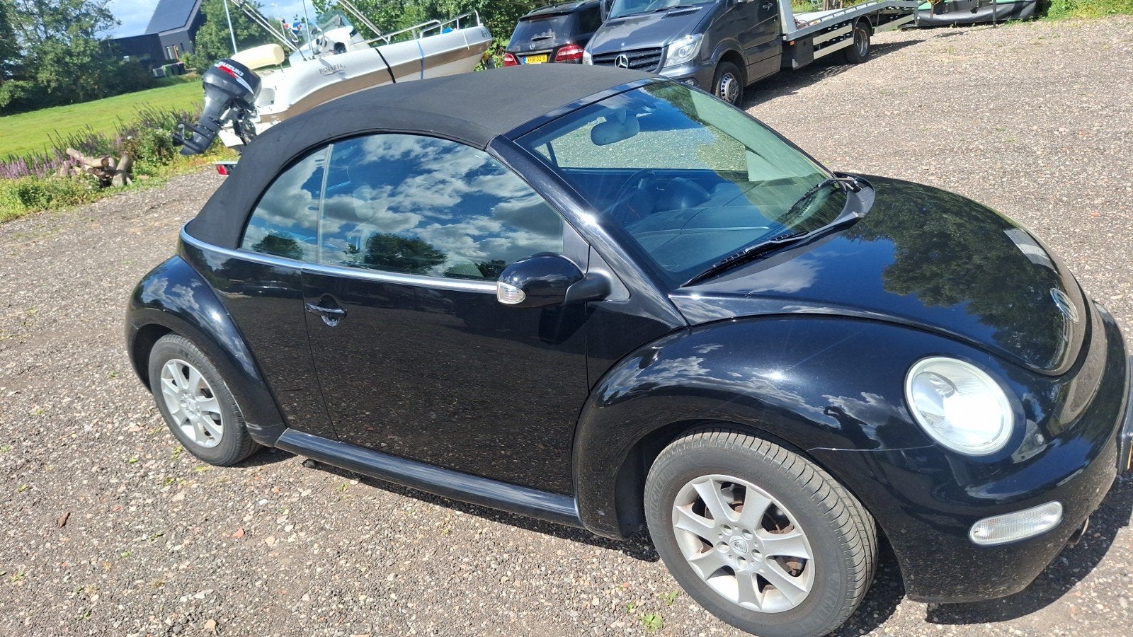Volkswagen 2003 Zwart beetle, 74 pk, Cabriolet, 4 stoelen, Zwart