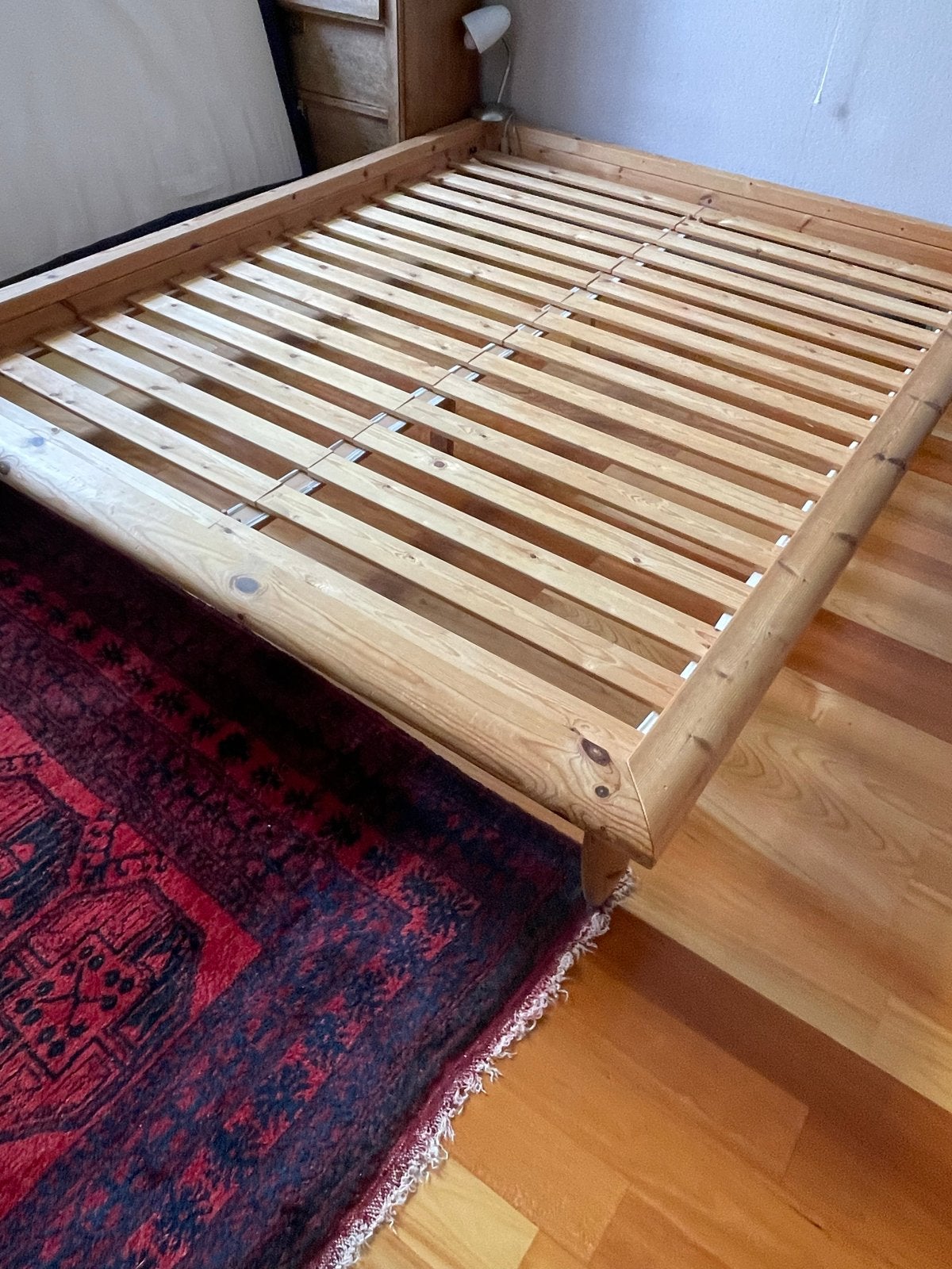 IKEA Hagali bedframe 160x200 cm, Huis en Inrichting, Ophalen, Gebruikt, Bruin, Tweepersoons