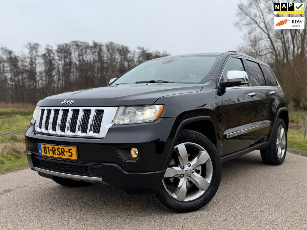 Jeep Grand Cherokee 3.6 Overland Automaat / Youngtimer / Pan, Automaat, Euro 5, Zwart, Stoelverwarming