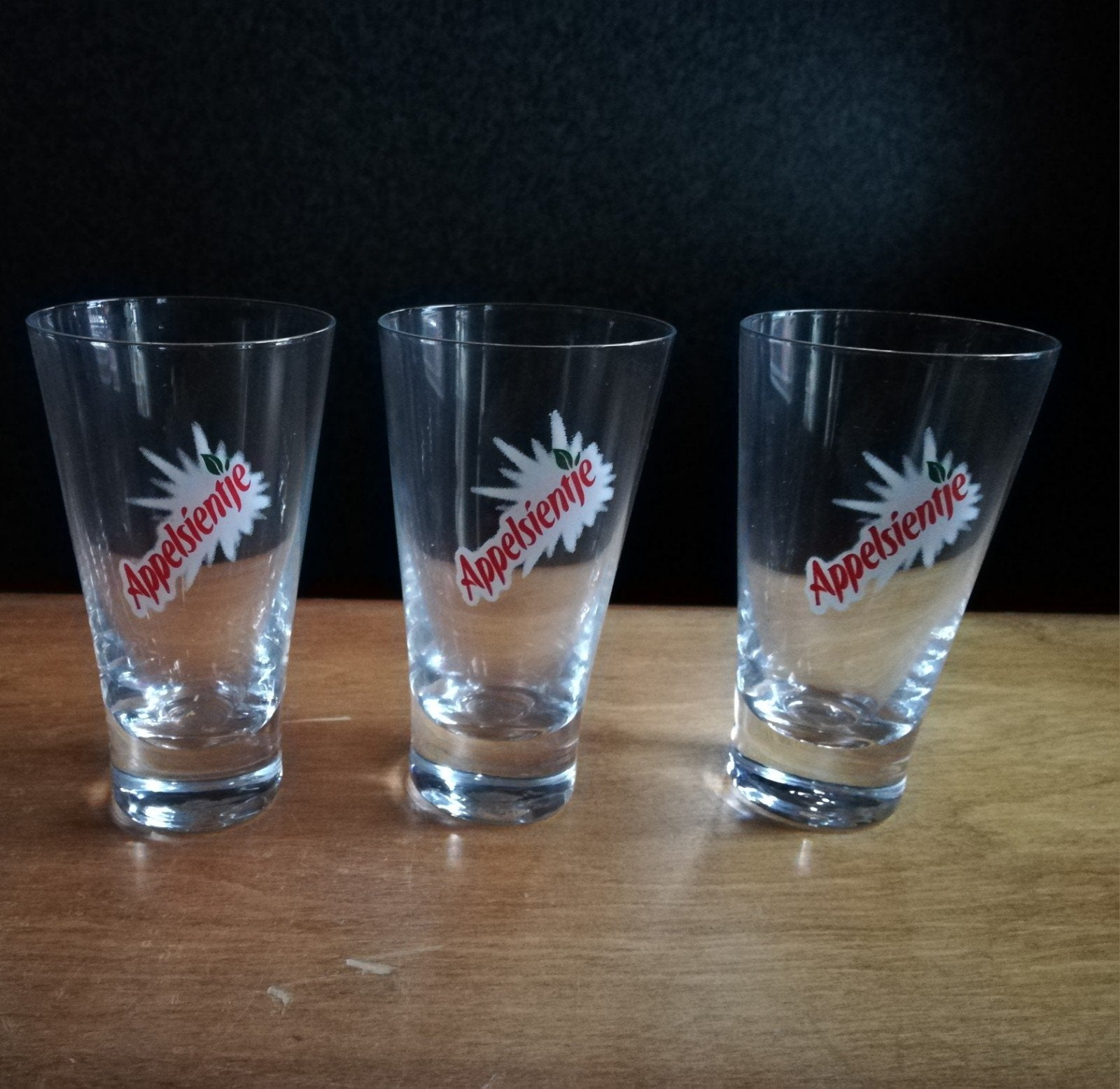 Appelsientje fruit sap glazen (set van 3), Ophalen of Verzenden, Zo goed als nieuw, Overige typen