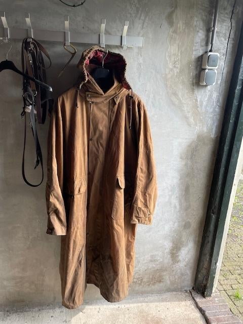 Lange Hunter WAX coat maat L reebruin dames/heren, Kleding | Heren, Jassen | Winter, Zo goed als nieuw, Overige maten, Bruin, Ophalen of Verzenden