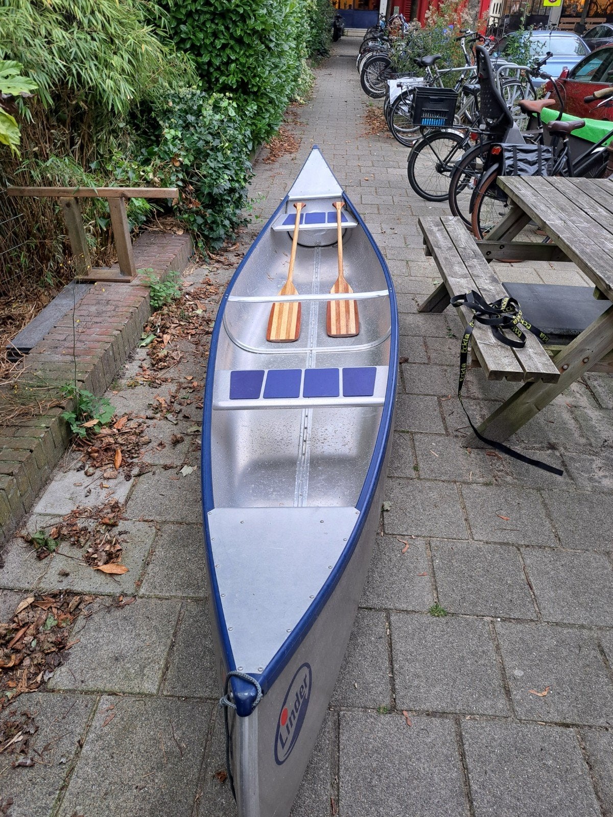 Zweedse Linder 465 Kano met complete accessoires set, Ophalen, Zo goed als nieuw, 2-persoons