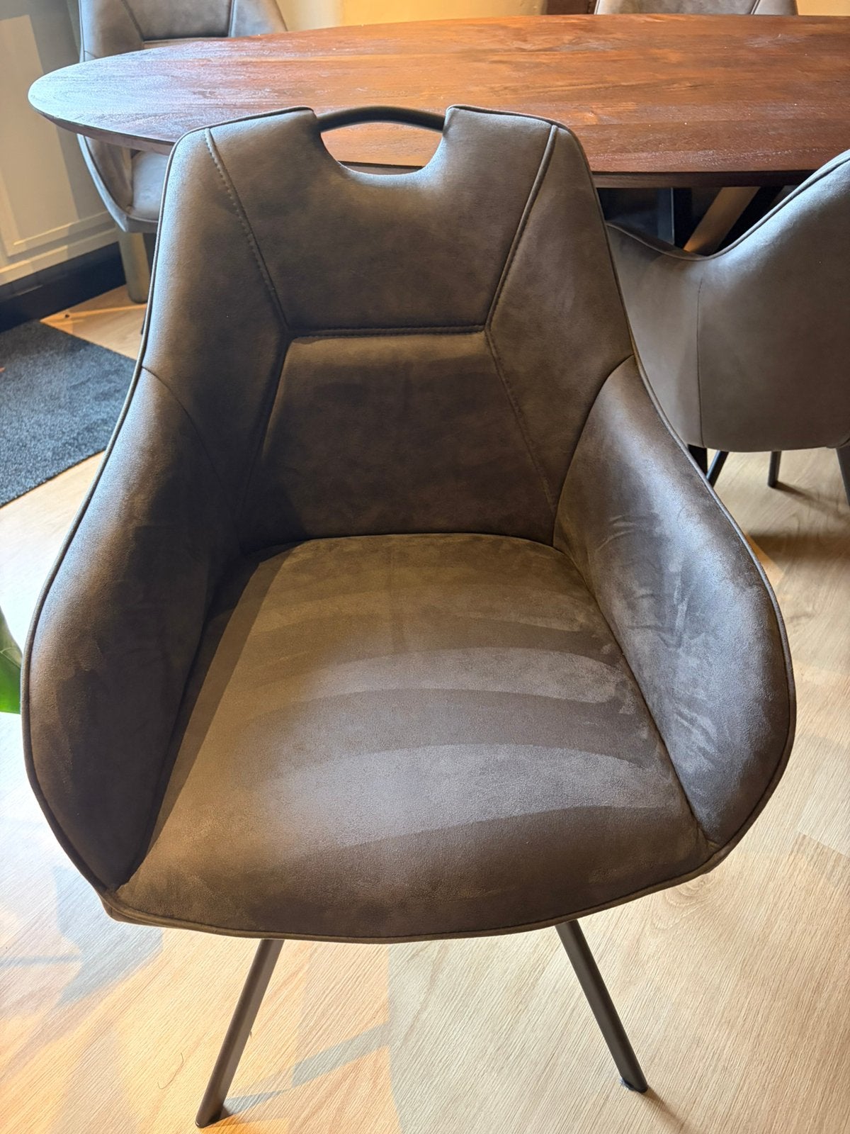 6 nieuwe eetkamerstoelen: MOET SNEL WEG!, Huis en Inrichting, Ophalen, Zo goed als nieuw, Grijs, Vijf, Zes of meer stoelen