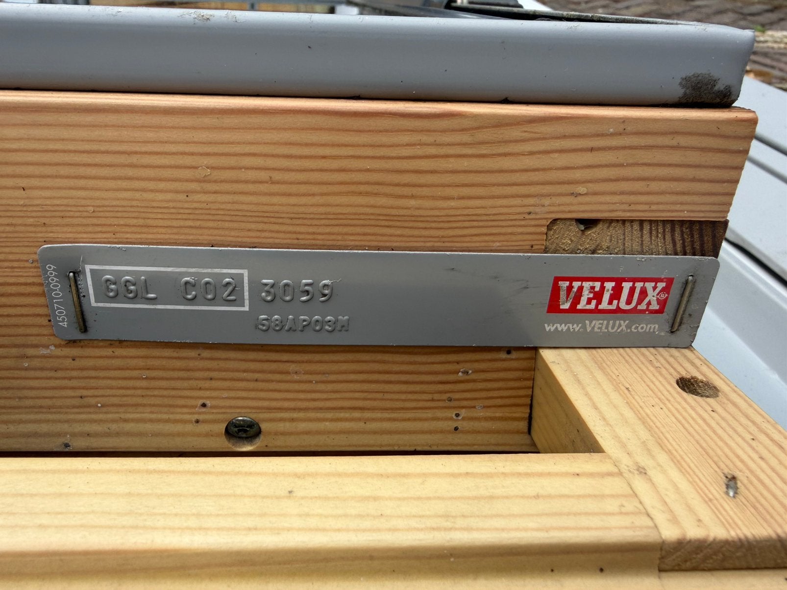 Velux raam 55x78 CO 2, Ophalen, Gebruikt, Minder dan 80 cm, Minder dan 80 cm