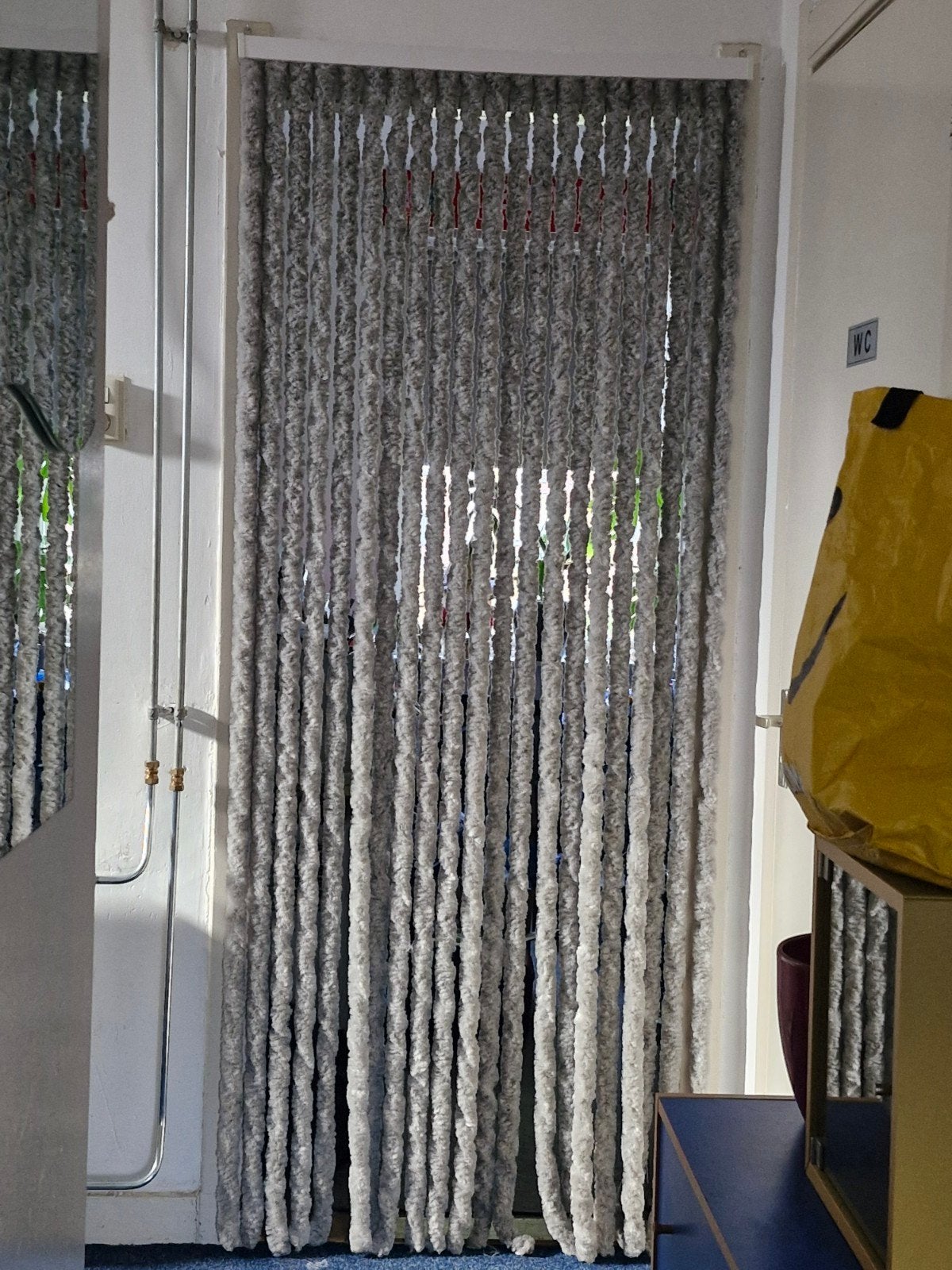 Kattenstaart ( vliegen ) gordijn 210 x 90 cm *Nieuw, Ophalen of Verzenden, Nieuw, Zwart, Gordijn