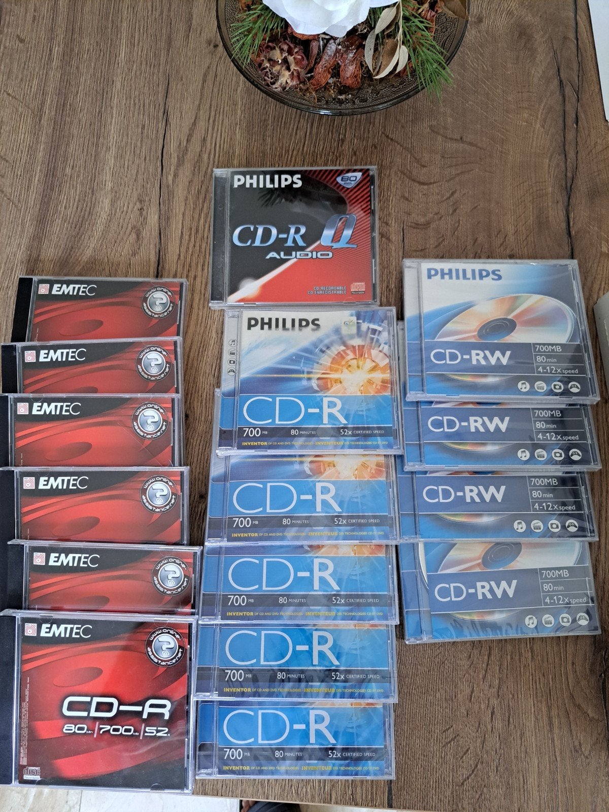 Diverse CD-R en CD-RW schijven - Philips & Emtec, Herschrijfbaar, Nieuw, Ophalen of Verzenden, Cd