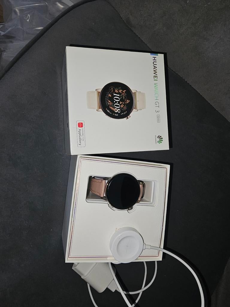 Huawei smartwatch gt 3 goud, Sieraden, Tassen en Uiterlijk, Smartwatches, Afstand, Zwart, Huawei Watch, Ophalen of Verzenden