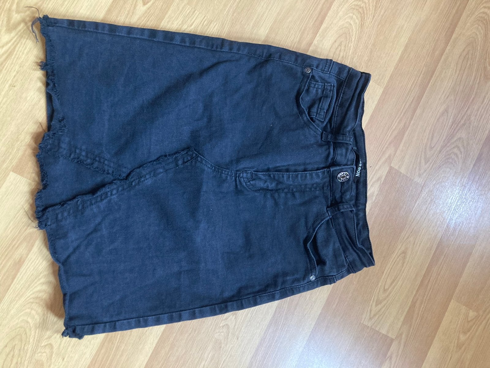 Zwarte spijkerrok van Miss Bon, maat 34, Kleding | Dames, Zwart, Ophalen of Verzenden, Maat 34 (XS) of kleiner, Gedragen