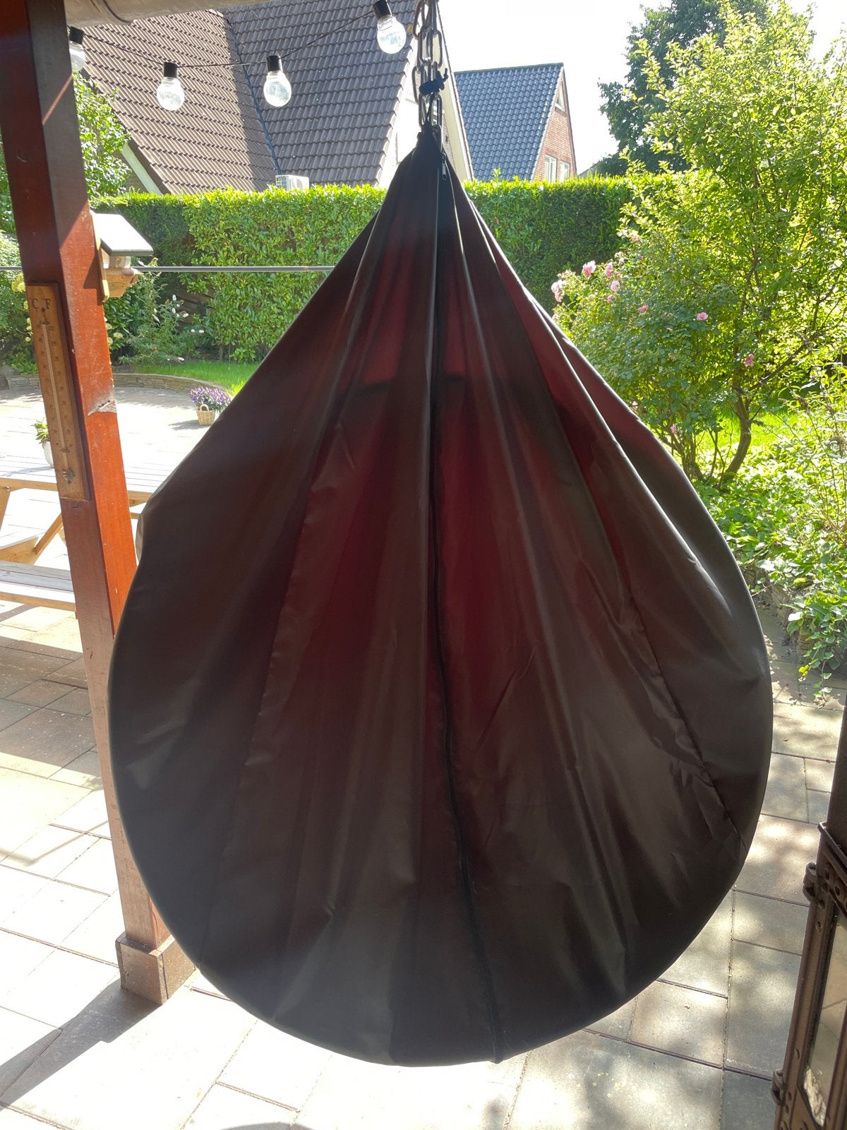 Rotan hangstoel met hoes - Zo goed als nieuw, Ophalen, Zo goed als nieuw