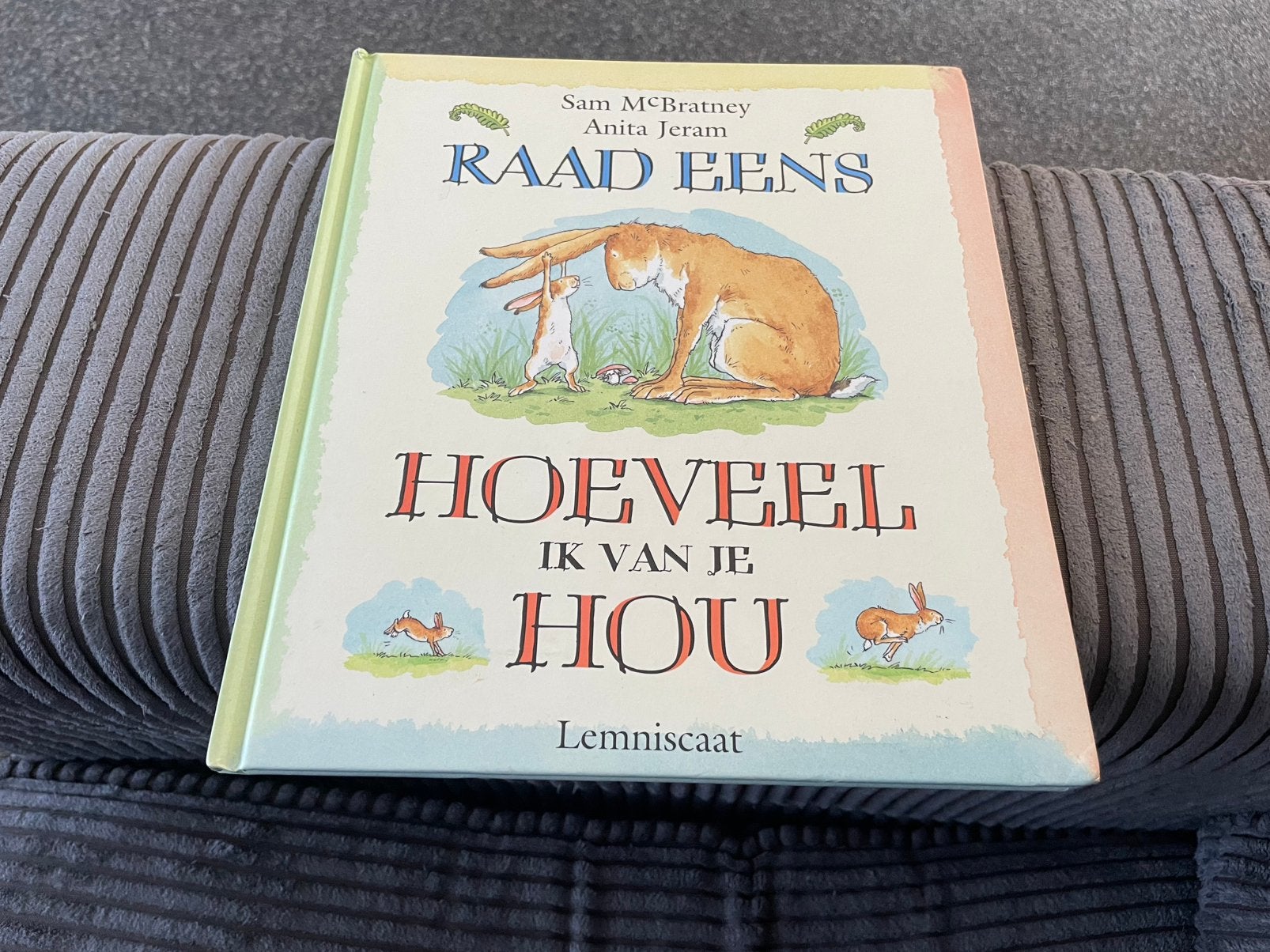 Anita Jeram prentenboek Raad eens hoeveel ik van je hou, Boeken, Ophalen of Verzenden, Gelezen, Anita Jeram; Sam McBratney, Prentenboek