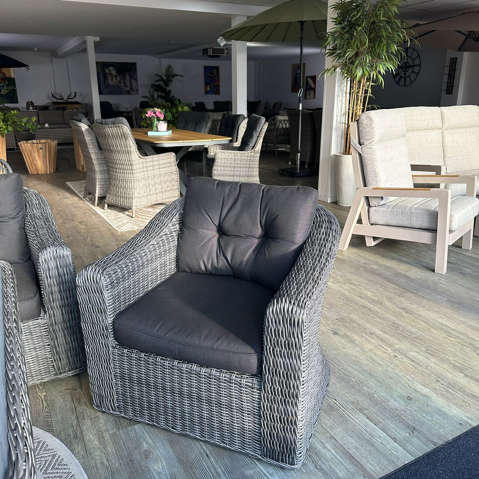 Tambohuse Loungeset / Tuinset Incl. Stoel TWV €3750,-, ., Ophalen of Verzenden, Wicker, Stoel