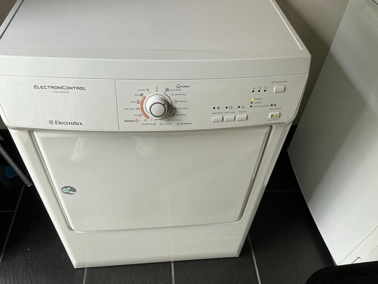 Electrolux Luchtafvoer Droger 7 kg - ZGAN, Ophalen, 6 tot 8 kg, Luchtafvoer, Zo goed als nieuw