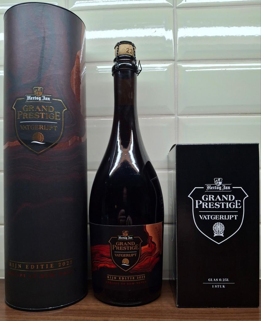 Hertog Jan-Vatgerijpt 2025-Rijn Editie-Oostenrijkse Rum, Ophalen of Verzenden, Nieuw, Flesje(s), Hertog Jan
