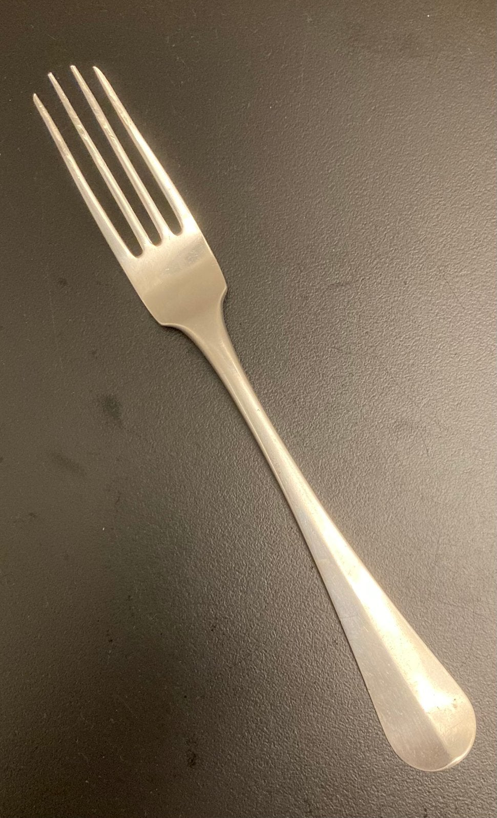 Antiek zilveren vork 2e gehalte 1870, Antiek en Kunst, Antiek | Bestek, Ophalen of Verzenden