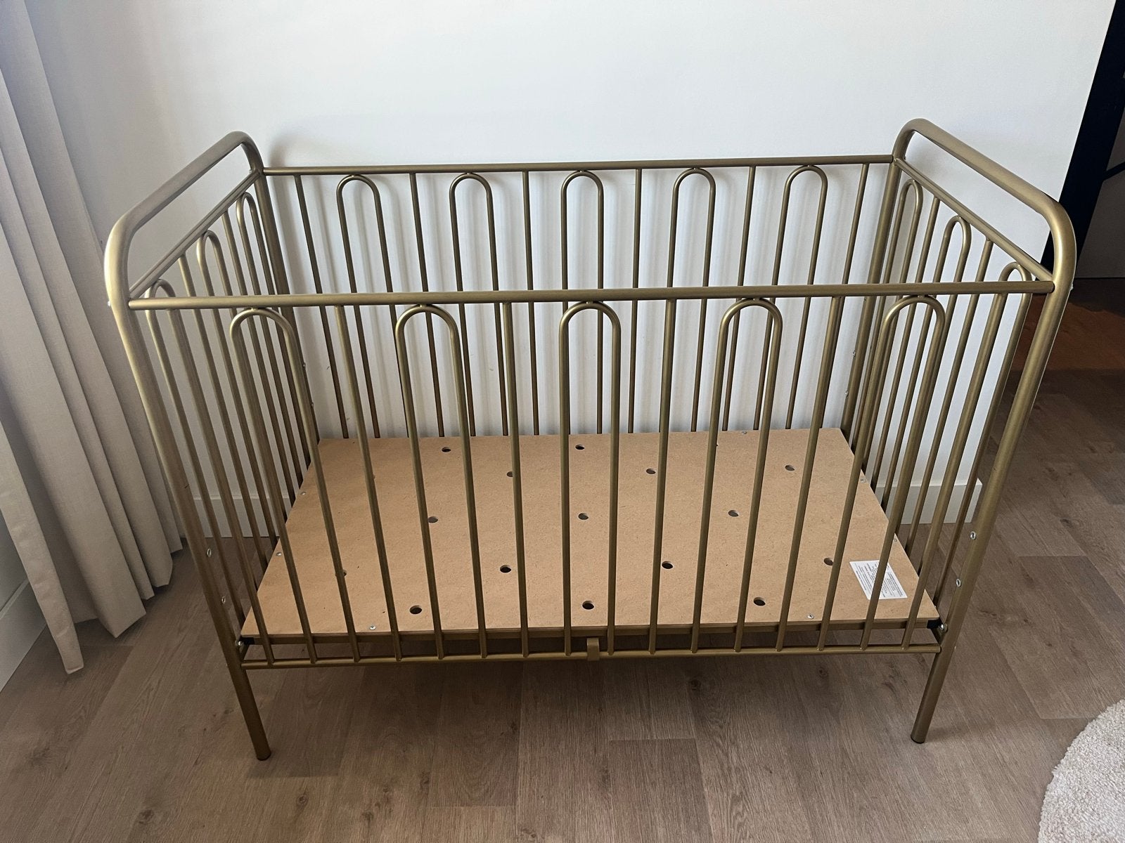 Polini Kids Vintage Ledikant 110 Goud 60x120cm met matras, Ophalen, Gebruikt, Ledikant