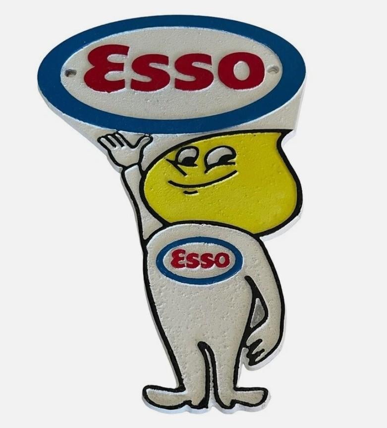 Set Esso wandplaten – Andy & Abbey Slick – zwaar gietijzer, Ophalen of Verzenden