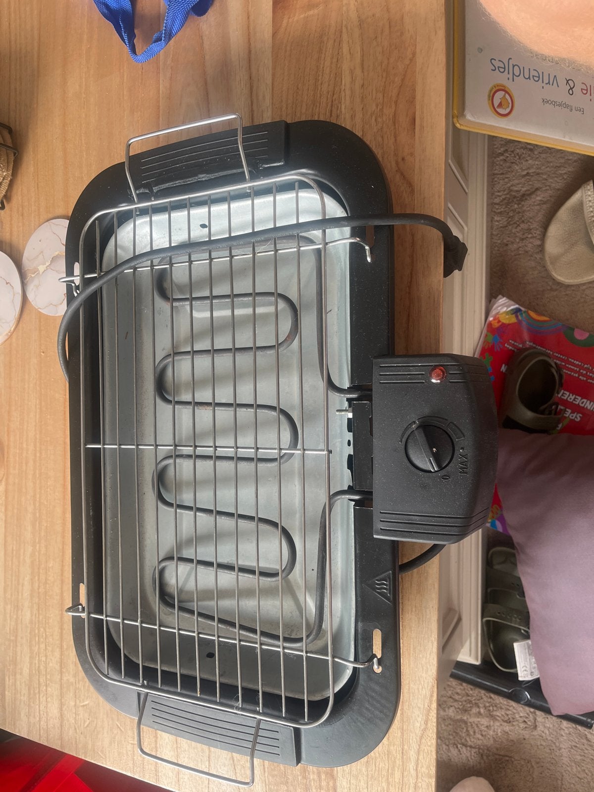 Compacte tafel BBQ - Elektrische grill voor binnen/buiten, Tuin en Terras, Elektrische barbecues, Ophalen of Verzenden, Gebruikt