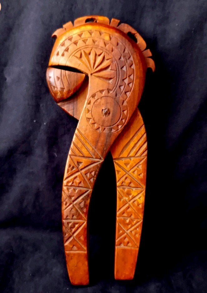 Vintage houten notenkraker vogel, Ophalen of Verzenden