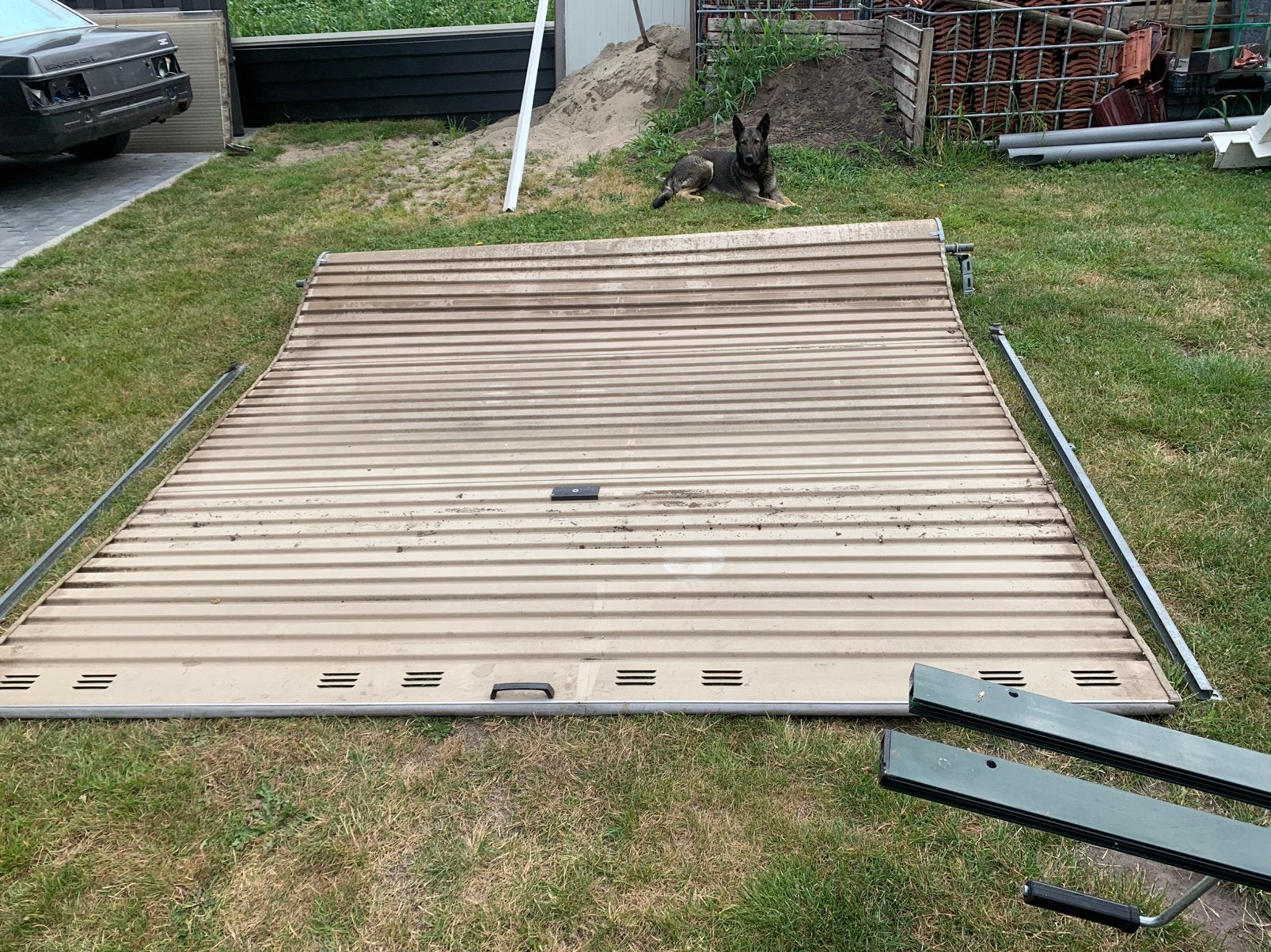 Te koop roldeur, Doe-het-zelf en Verbouw, Rolluiken, Ophalen of Verzenden, Gebruikt, 200 cm of meer