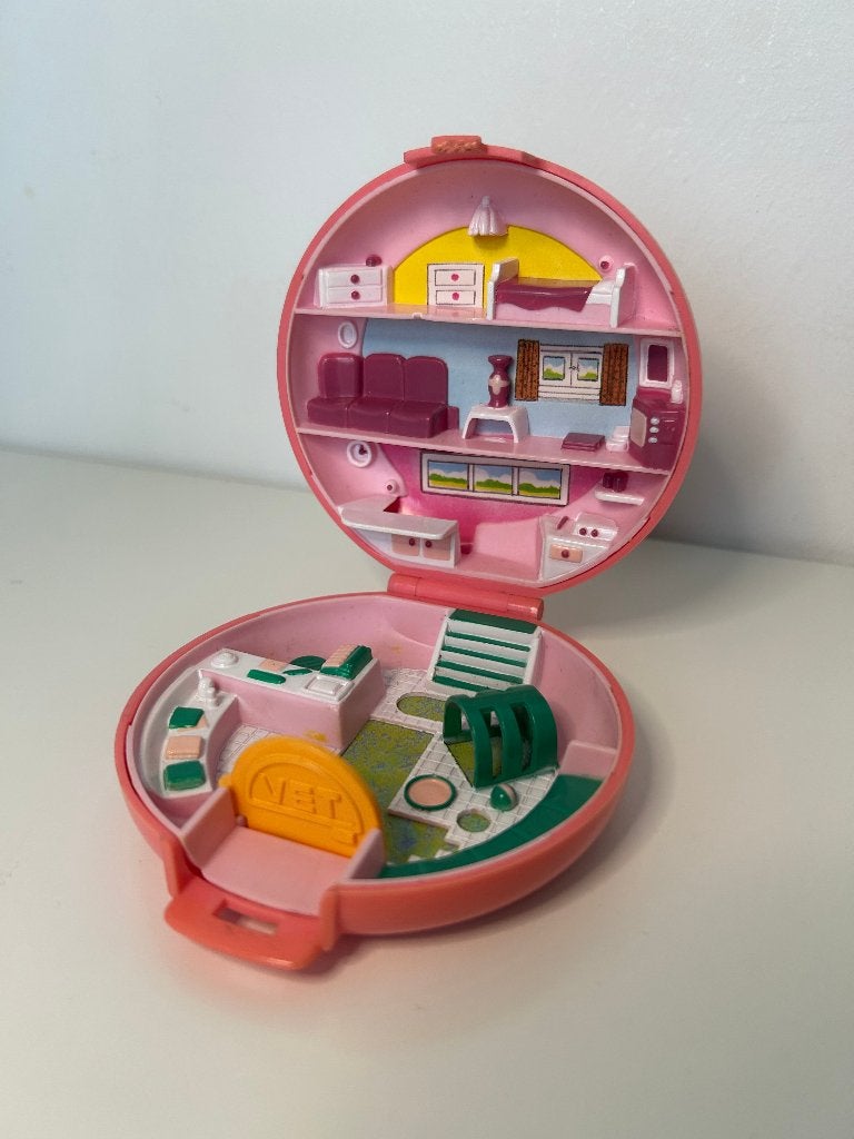 Vintage Pollly Pocket 1989 Buttons' Animal Hospital, Ophalen of Verzenden, Gebruikt