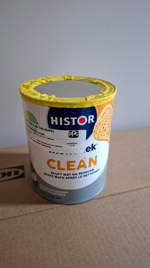 Ongeopend: Histor Monodek Clean Muurverf - in the buff, Beige, Nieuw, Ophalen of Verzenden, Verf