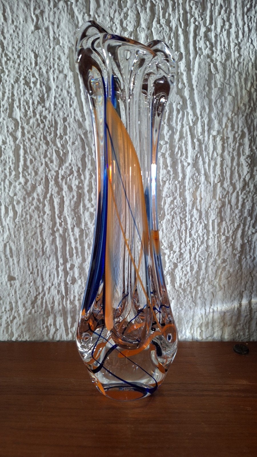 Antiek glazen vaas Kristalunie., Antiek en Kunst, Antiek | Glas en Kristal, Ophalen of Verzenden