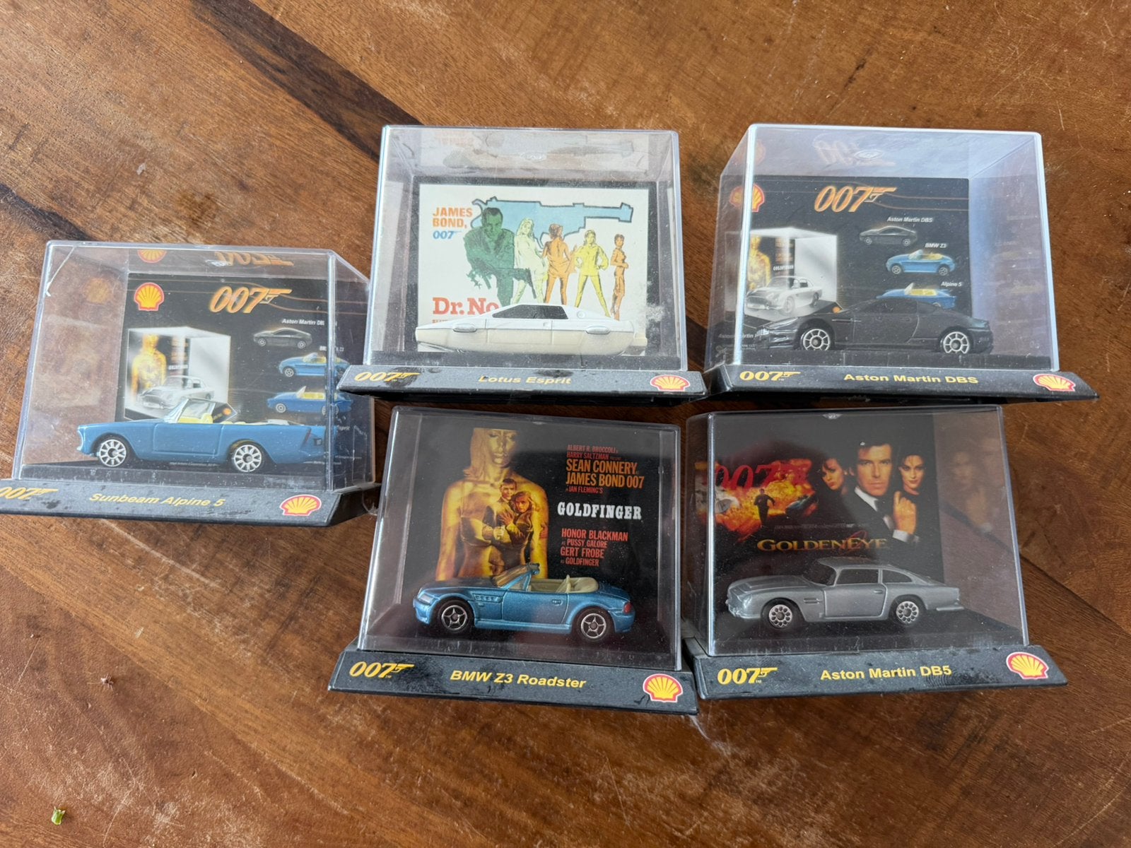 James bond auto’s shell 5 stuks, Ophalen of Verzenden, Nieuw