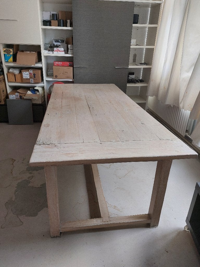 Prachtige super sterke tafel van massief hout, Ophalen, 200 cm of meer, 50 tot 100 cm, Rechthoekig