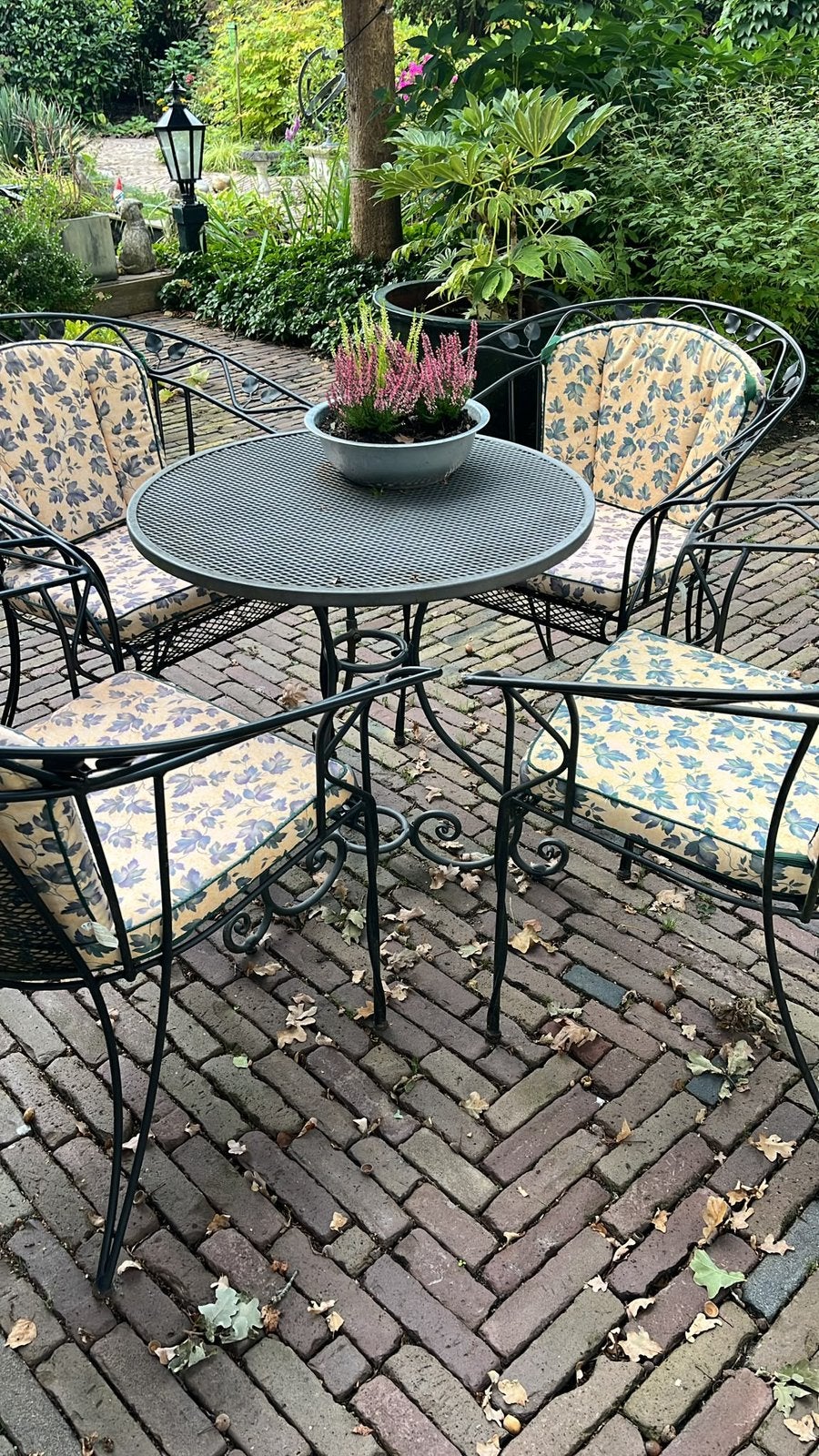 Tuinset met 4 stoelen (rond), Ophalen, 4 zitplaatsen, Gebruikt, Eettafel
