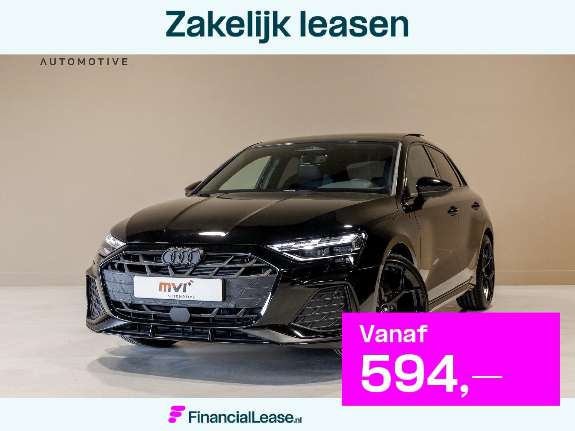 Audi A3 Sportback 35 TFSI 2x S-Line edition / 150pk / Panora, 4 cilinders, Leder en Stof, Zwart, Origineel Nederlands