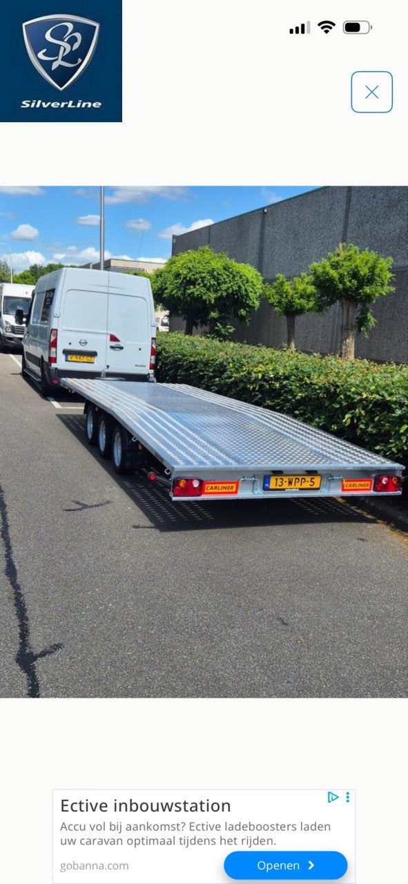 Carliner 560 x 210 3500 kg, bj. 2025 motor / autotransporter, Gebruikt