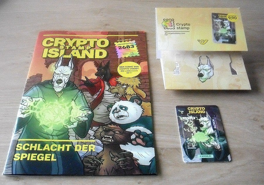 Oostenrijk 2025, de 1e Comic Crypto postzegel en stripboek., Verzenden, Postfris