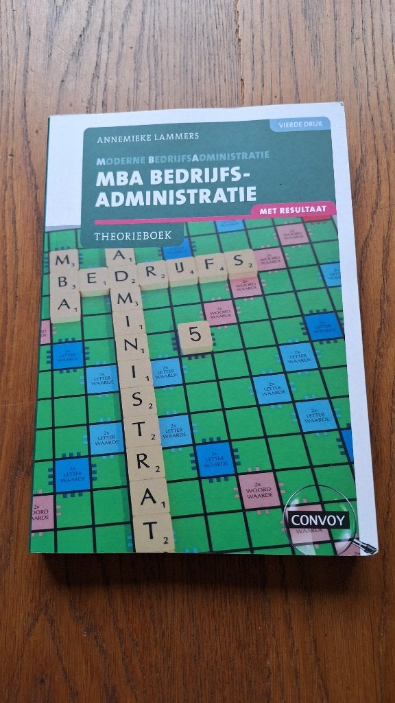 Mba bedrijfsadministratie met resultaat 3 boeken., Boeken, Zo goed als nieuw, Convoy, Beta, HBO