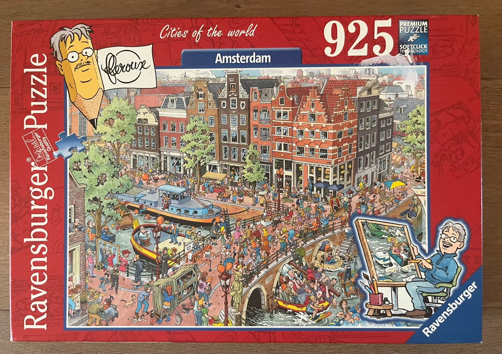 Puzzel Amsterdam 925 stukjes, Ophalen of Verzenden, 500 t/m 1500 stukjes, Zo goed als nieuw