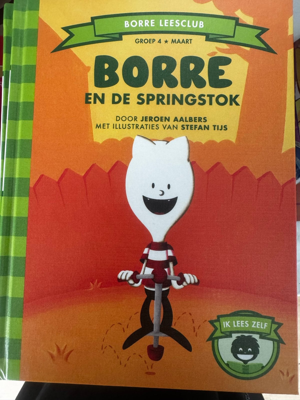 Borre en de Springstok - Jeroen Aalbers (Borre Leesclub), Ophalen of Verzenden, Zo goed als nieuw, Fictie algemeen