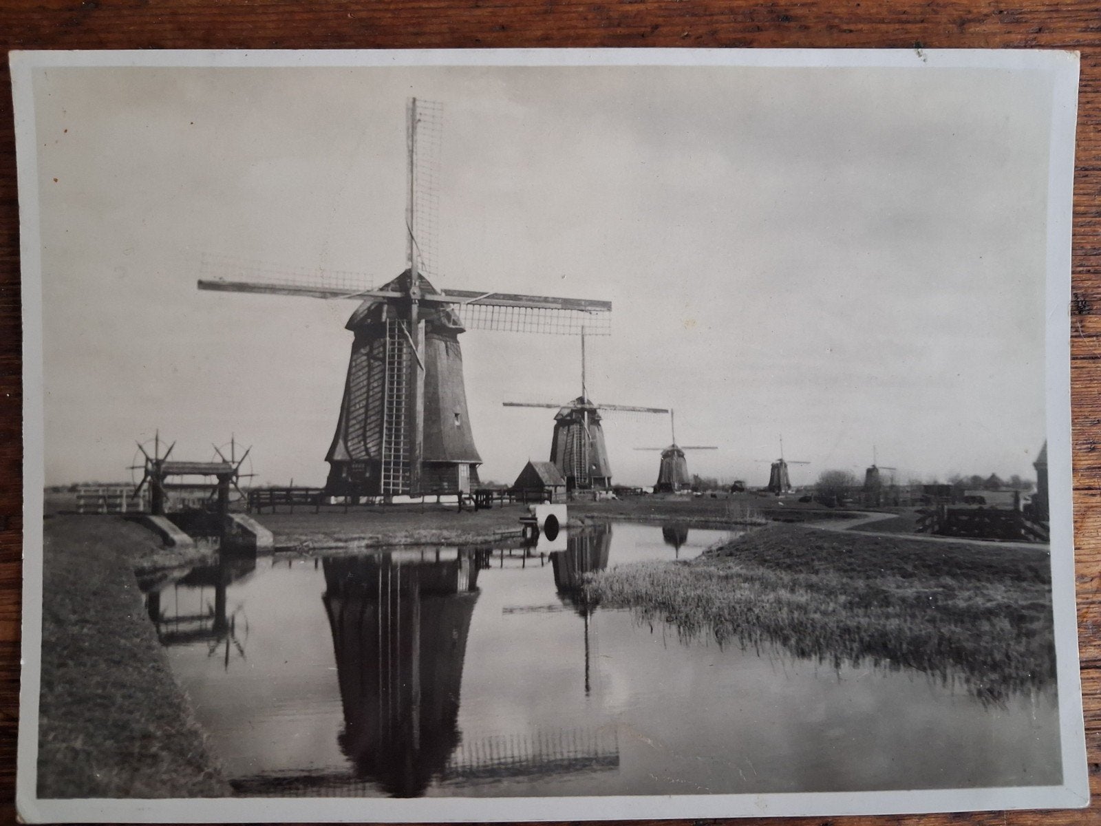 Foto Molens De Zes Wielen in  Alkmaar (18,5x13cm) jaren 30, Ophalen of Verzenden, Voor 1940, Gebruikt