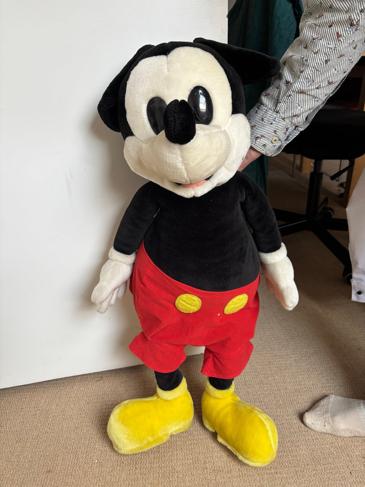 Grote Mickey Mouse knuffel - Disney, Ophalen, Disney, Overige typen, Zwart