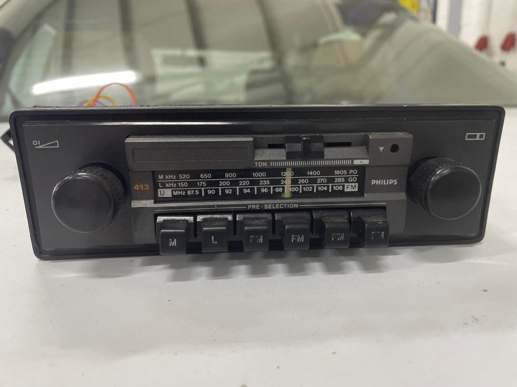 Vintage Philips autoradio 413 - Klassieke auto radio, Ophalen of Verzenden, Gebruikt