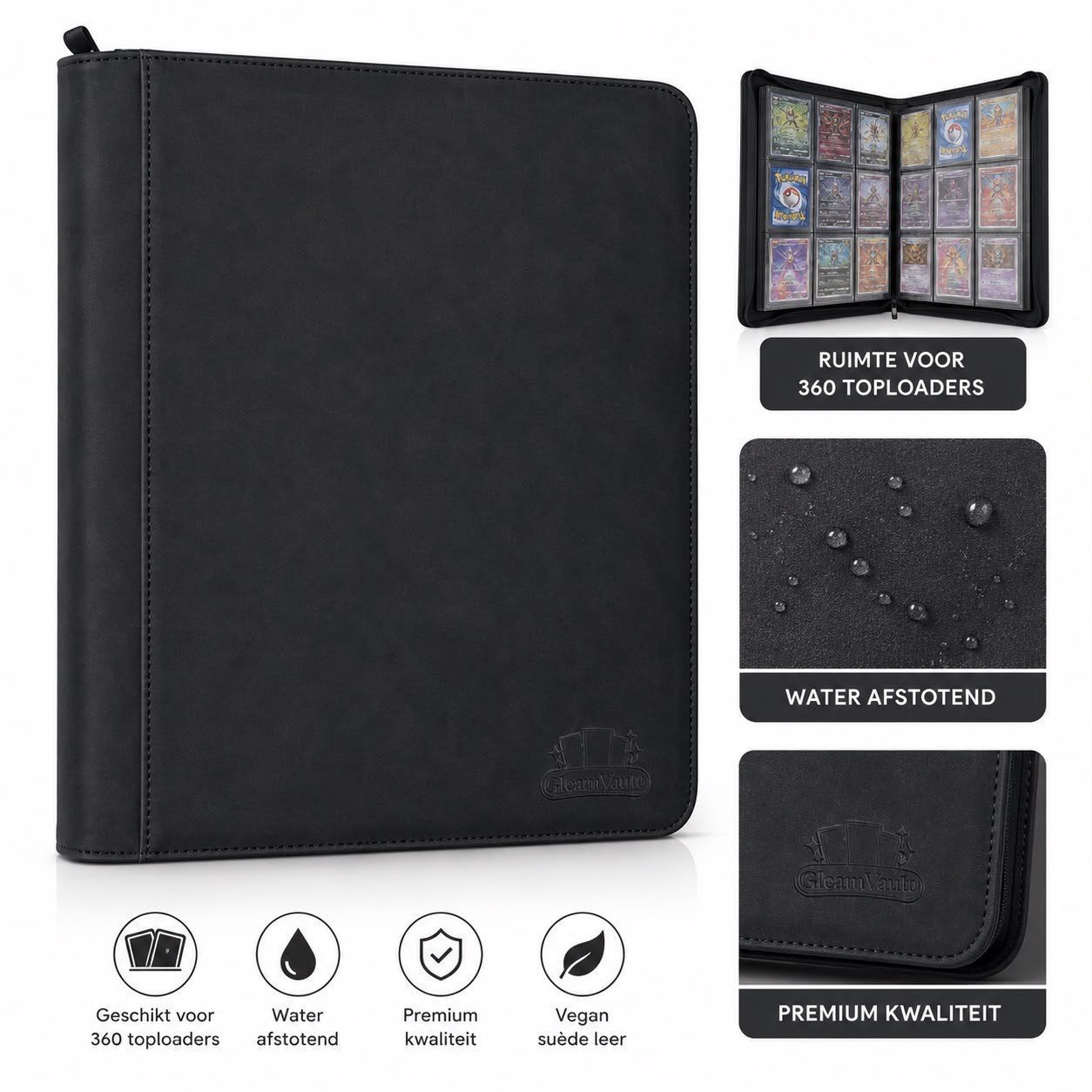 partij GleamVault Toploader Binder - 50 mappen, 360 kaarten, Ophalen of Verzenden, Nieuw, Overige typen