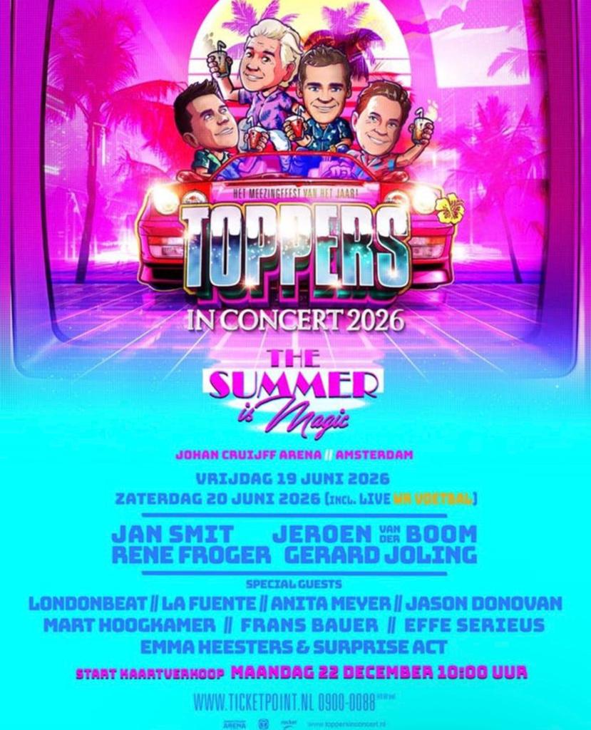 11 staanplaats tickets Toppers in concert zaterdag 20 juni, Tickets en Kaartjes, Evenementen en Festivals