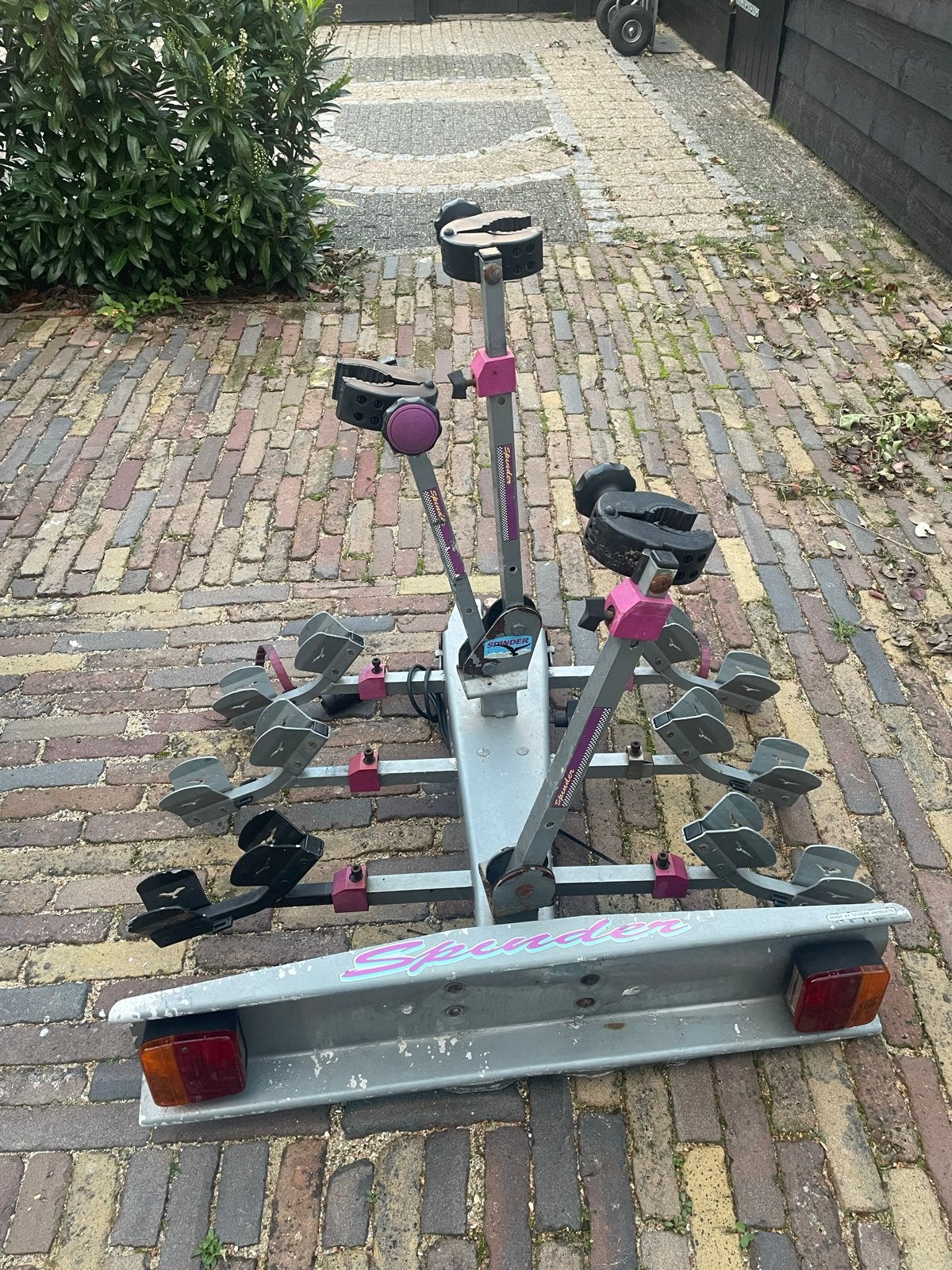 Gebruikte Spinder trekhaakdrager voor 3 fietsen, Auto diversen, Ophalen, 3 fietsen of meer, Gebruikt, Brede banden