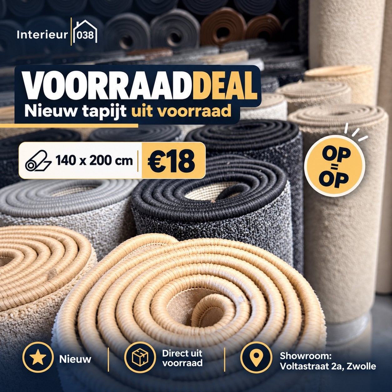 Nieuwe vloerkleden van 140x200 cm | Slechts €18!, Huis en Inrichting, 100 tot 150 cm, Nieuw, Ophalen of Verzenden, 150 tot 200 cm