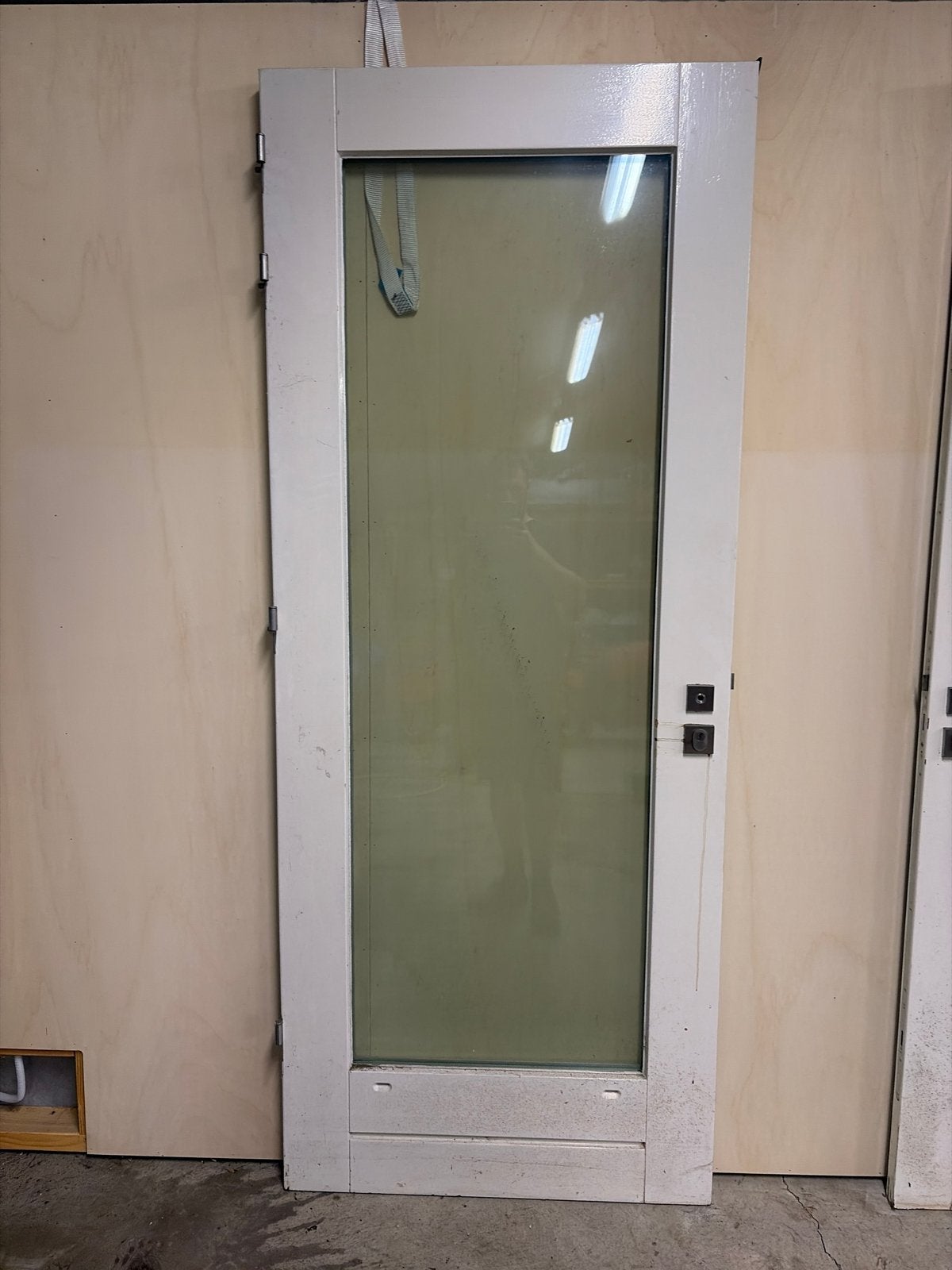 Twee hardhouten deuren 88x217 cm met thermopane glas, Ophalen, Gebruikt, 80 tot 100 cm, 215 cm of meer