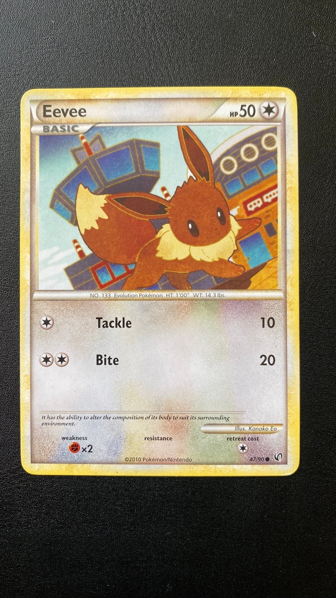 Pokemon eevee 47/90 undaunted, Ophalen of Verzenden, Gebruikt, Losse kaart