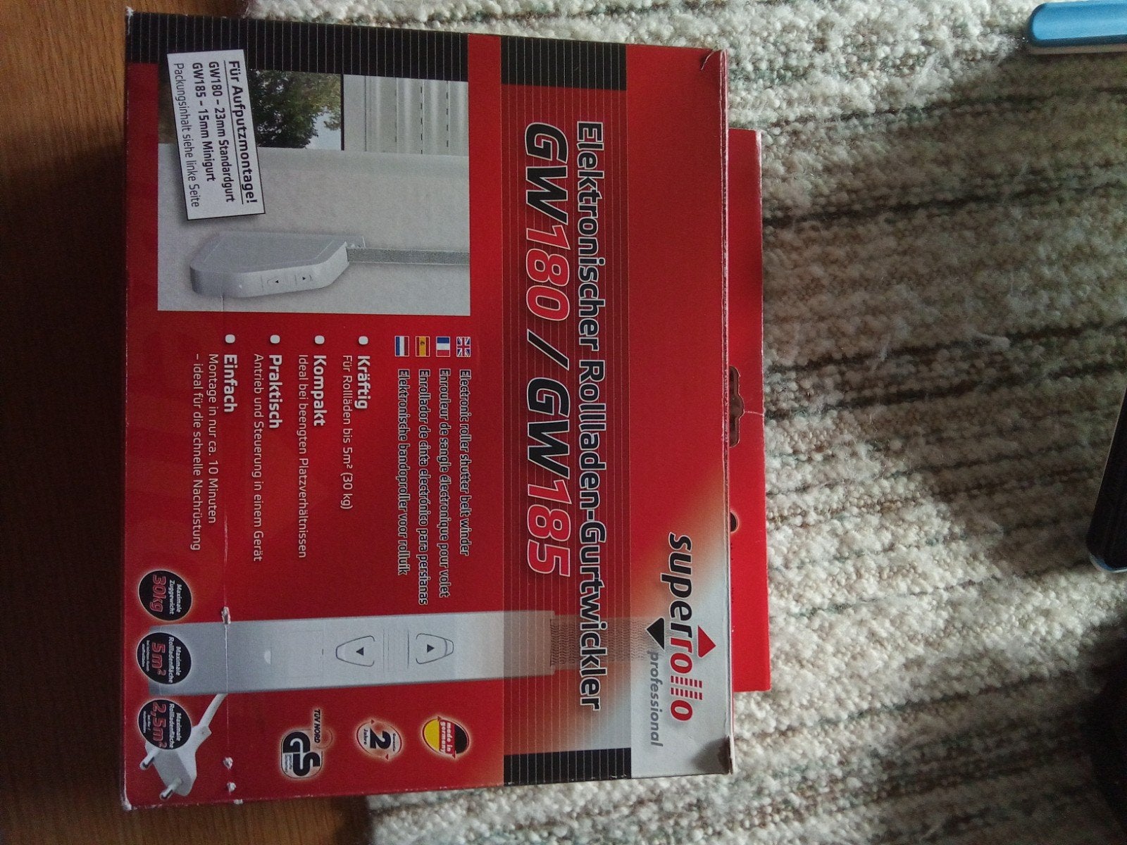 Elektronische bandoproller rolluik NIEUW in de doos, Doe-het-zelf en Verbouw, Rolluiken, Ophalen, 200 cm of meer, Minder dan 100 cm