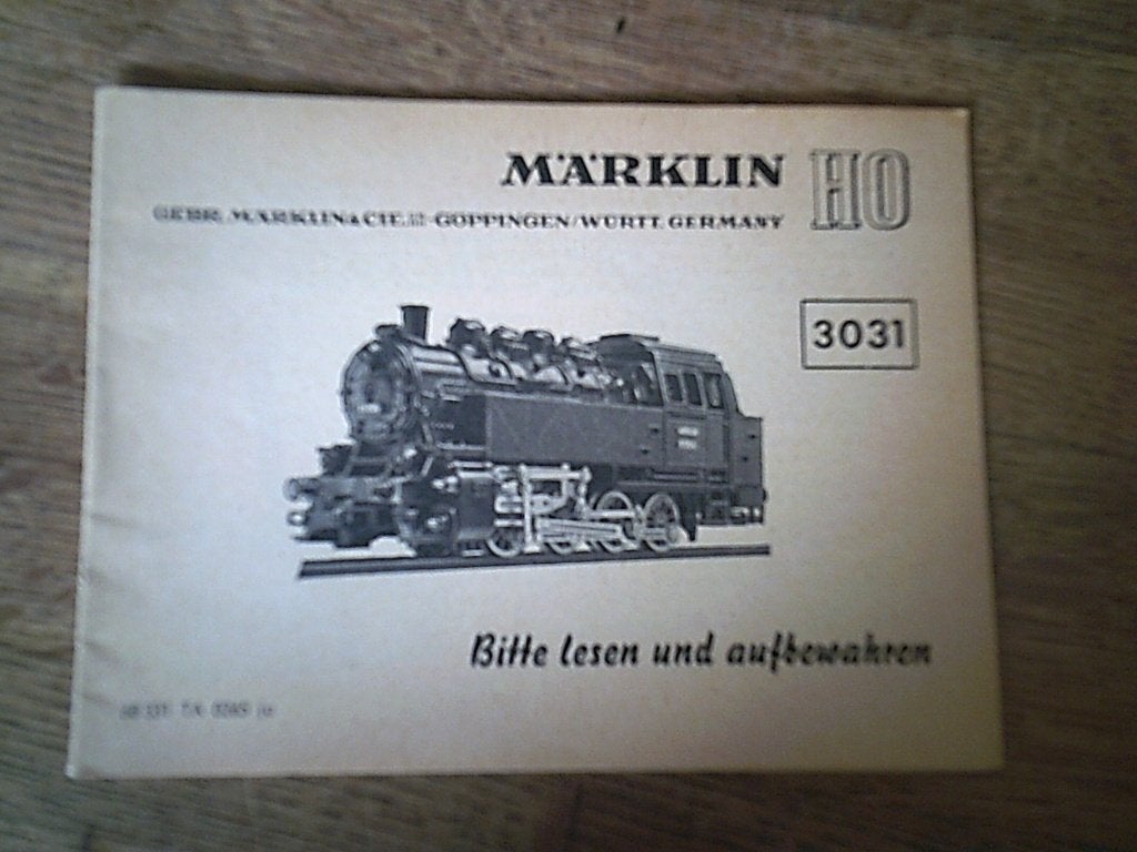 Marklin folder / handleiding 3031, Wisselstroom, Gebruikt, Märklin, Boek, Tijdschrift of Catalogus