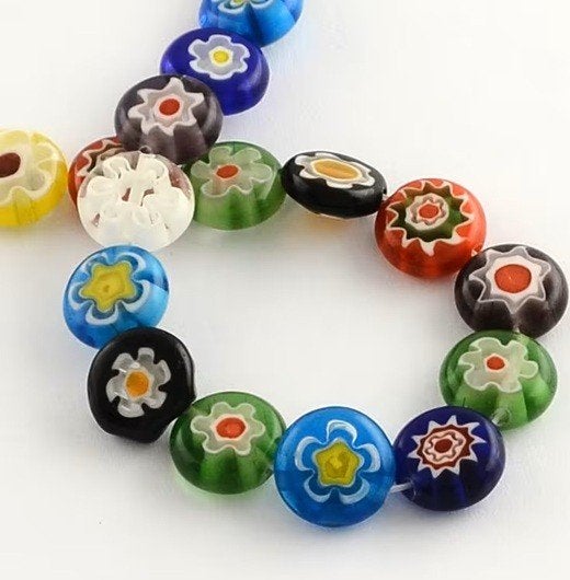 streng Millefiori kralen Mix 6 mm (ca. 62 st.), Ophalen of Verzenden, Nieuw, Kraal