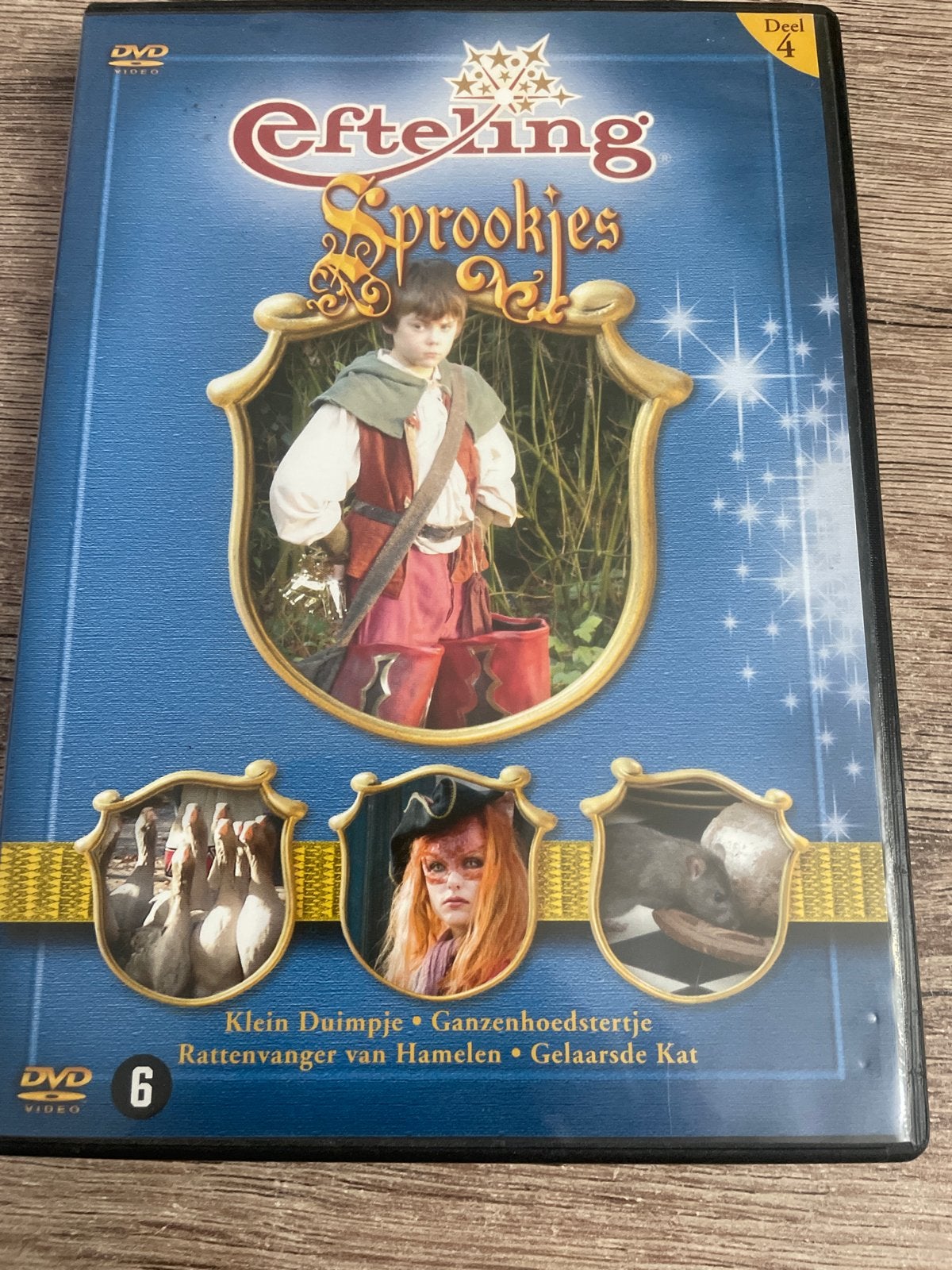 Efteling Sprookjes DVD Deel 4: Klein Duimpje, Gelaarsde Kat, Zo goed als nieuw, Vanaf 6 jaar, Sprookjes, Film
